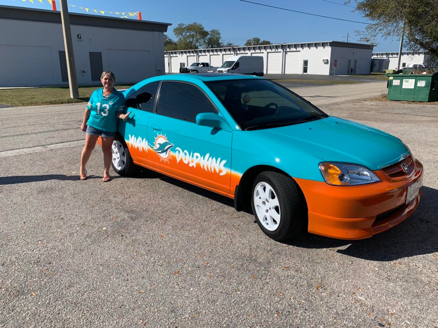 After - Custom Miami Dolphins Paint Job